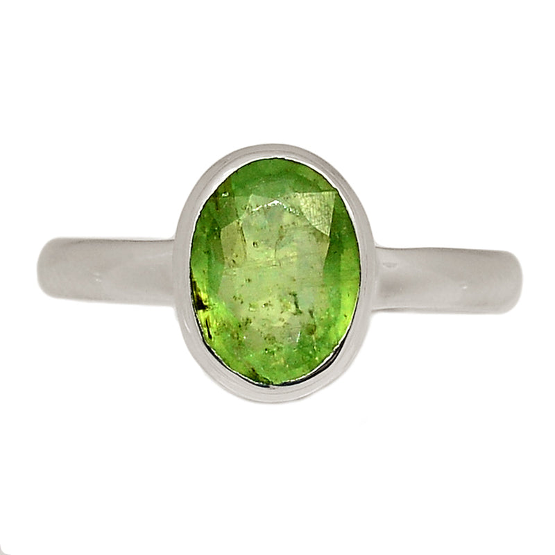 Green Kyanite Faceted Ring - GKFR157