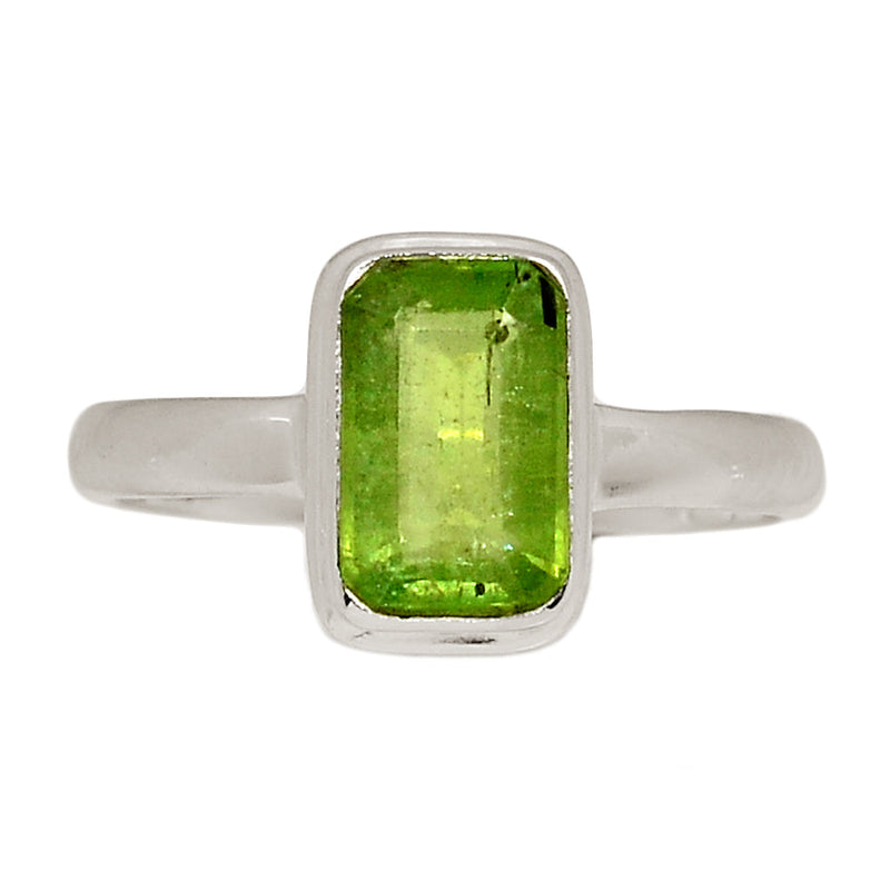 Green Kyanite Faceted Ring - GKFR158