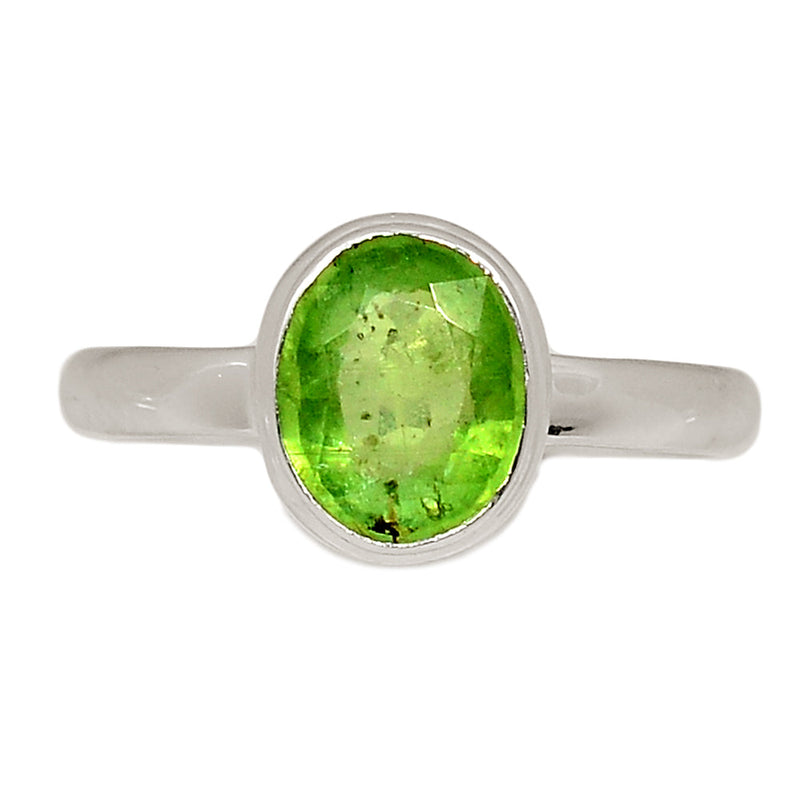 Green Kyanite Faceted Ring - GKFR159