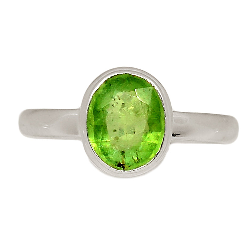 Green Kyanite Faceted Ring - GKFR159