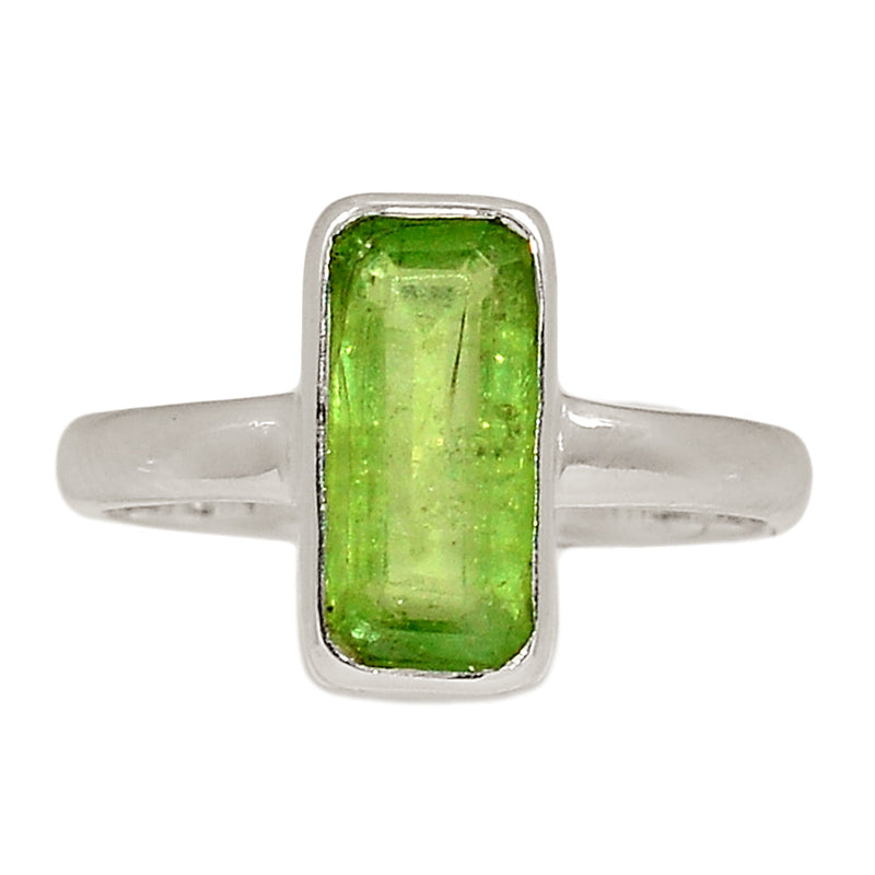 Green Kyanite Faceted Ring - GKFR163