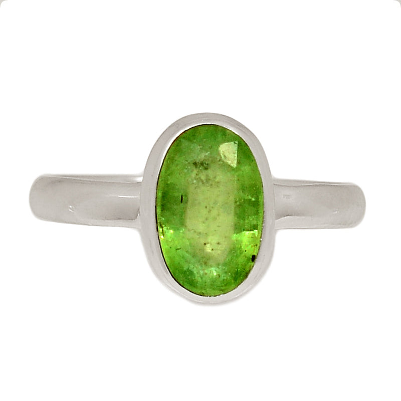 Green Kyanite Faceted Ring - GKFR164