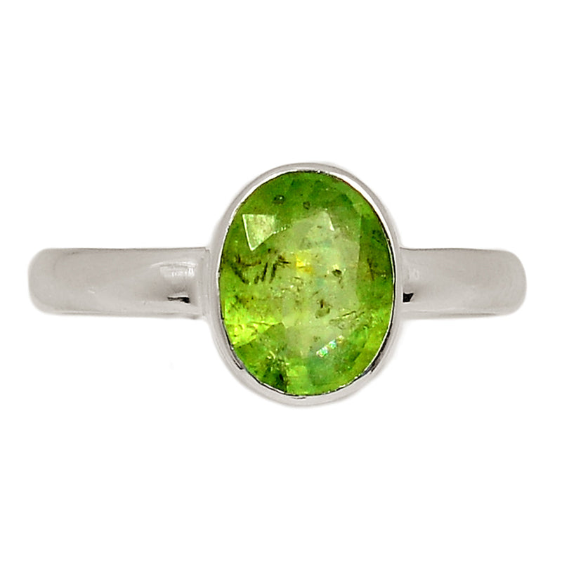 Green Kyanite Faceted Ring - GKFR172
