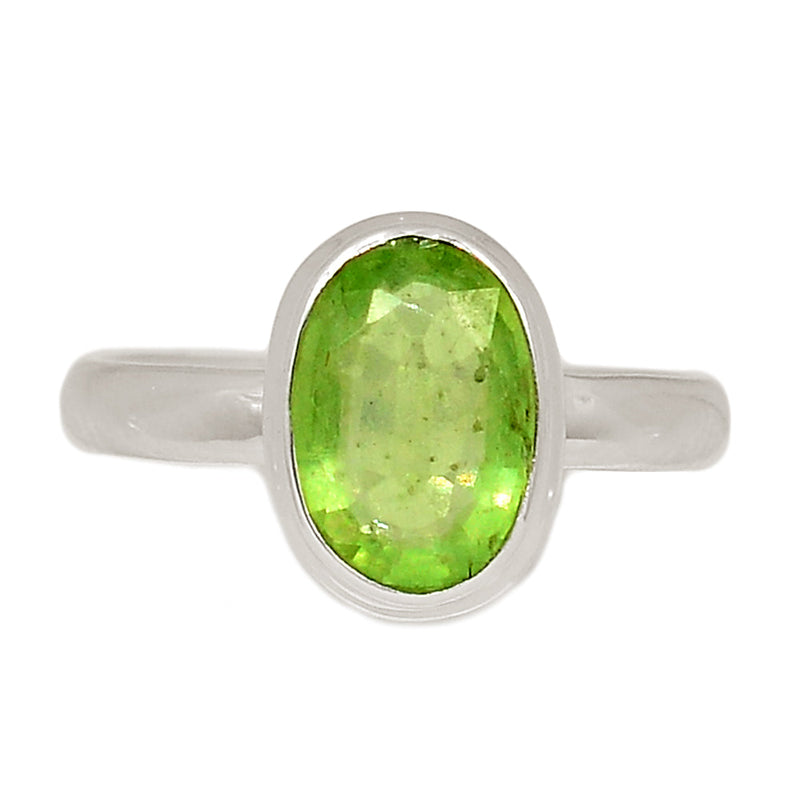 Green Kyanite Faceted Ring - GKFR174