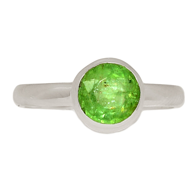 Green Kyanite Faceted Ring - GKFR177