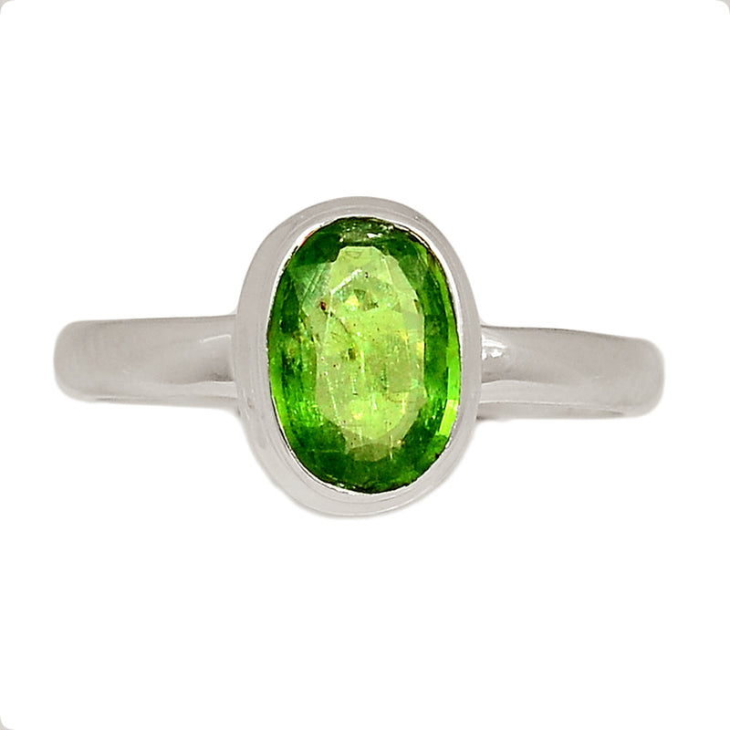 Green Kyanite Faceted Ring - GKFR178
