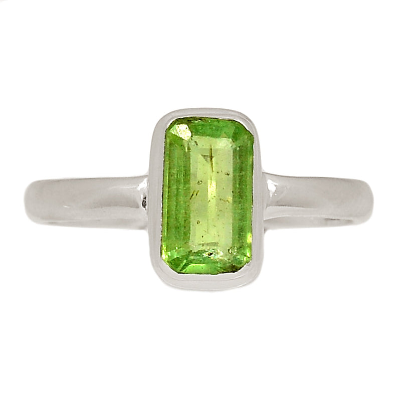 Green Kyanite Faceted Ring - GKFR180
