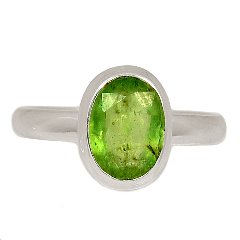 Green Kyanite Faceted Ring - GKFR182