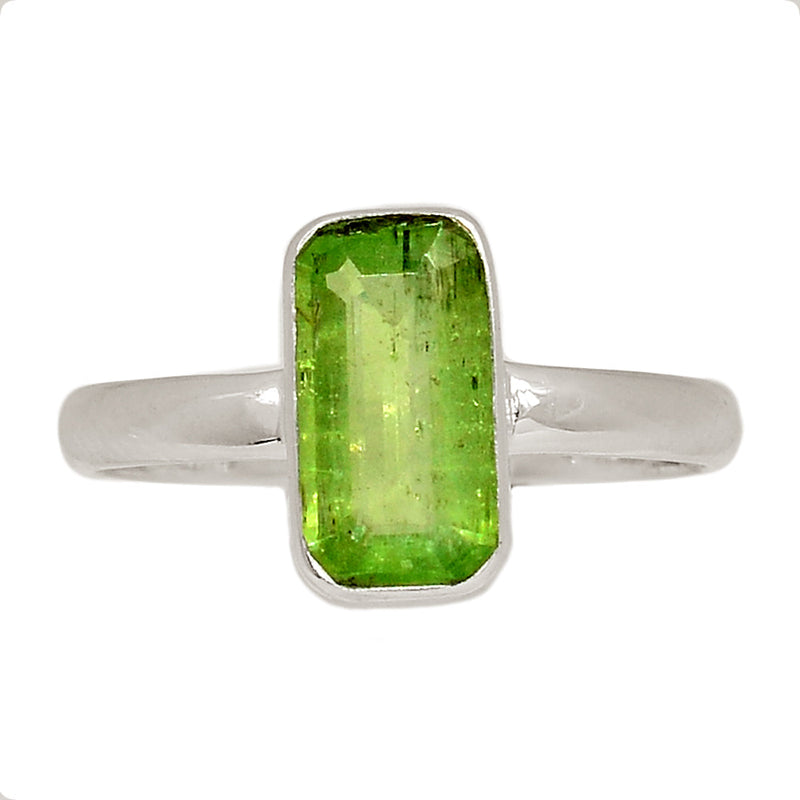 Green Kyanite Faceted Ring - GKFR183