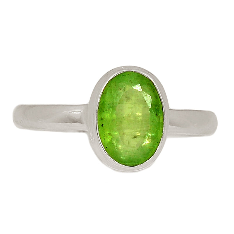 Green Kyanite Faceted Ring - GKFR184