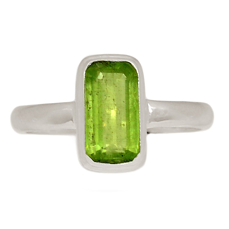 Green Kyanite Faceted Ring - GKFR186