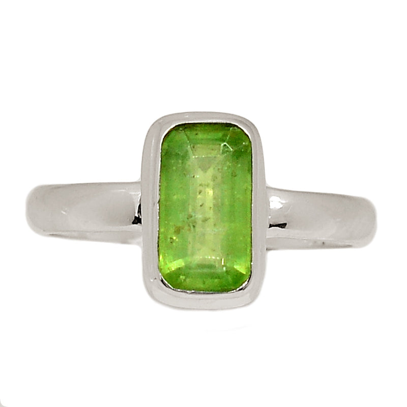 Green Kyanite Faceted Ring - GKFR191