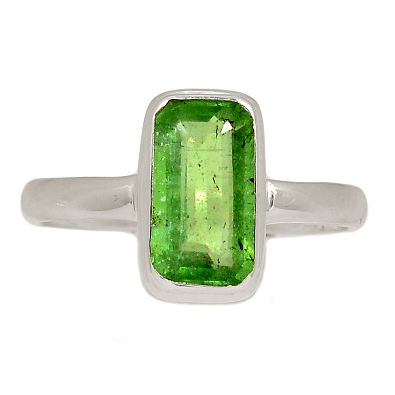 Green Kyanite Faceted Ring - GKFR192