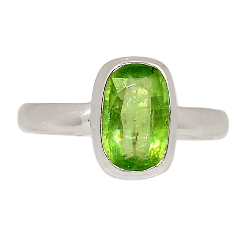 Green Kyanite Faceted Ring - GKFR194