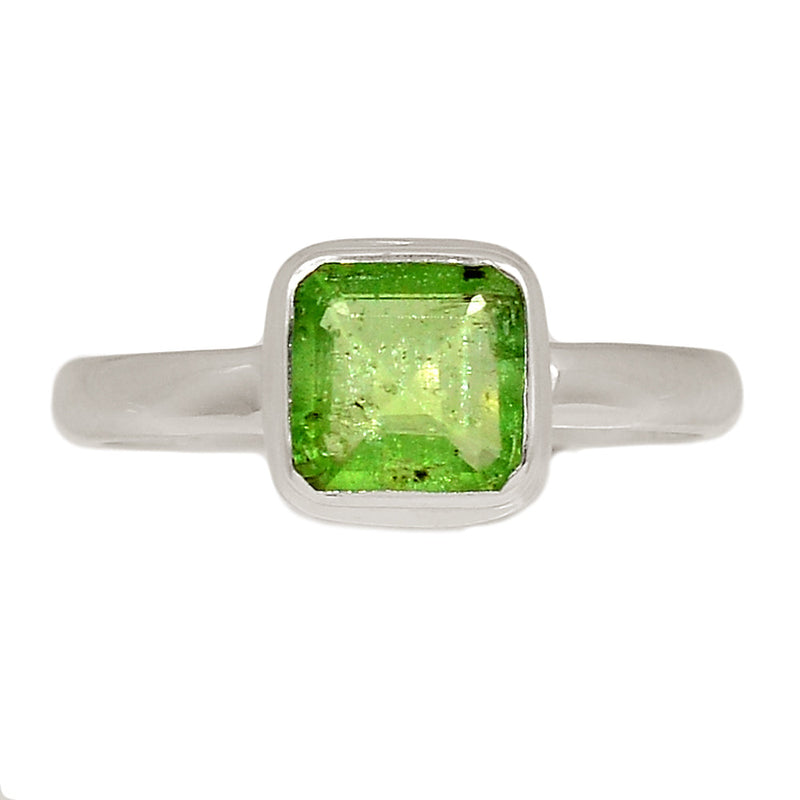 Green Kyanite Faceted Ring - GKFR195