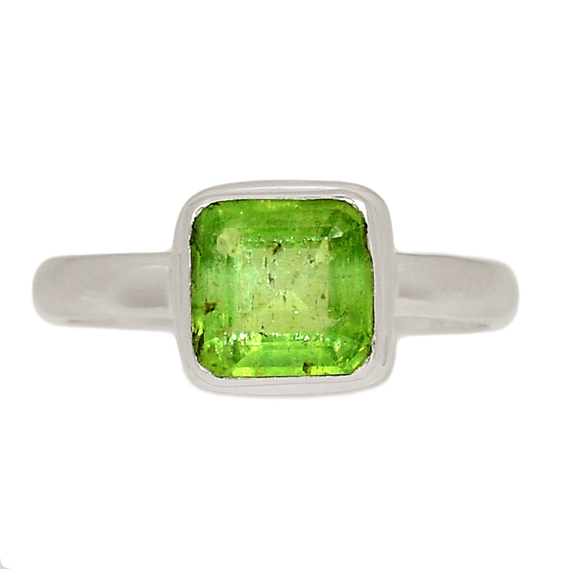 Green Kyanite Faceted Ring - GKFR196