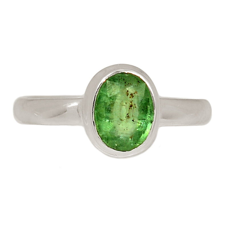 Green Kyanite Faceted Ring - GKFR197