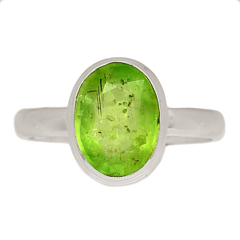 Green Kyanite Faceted Ring - GKFR198