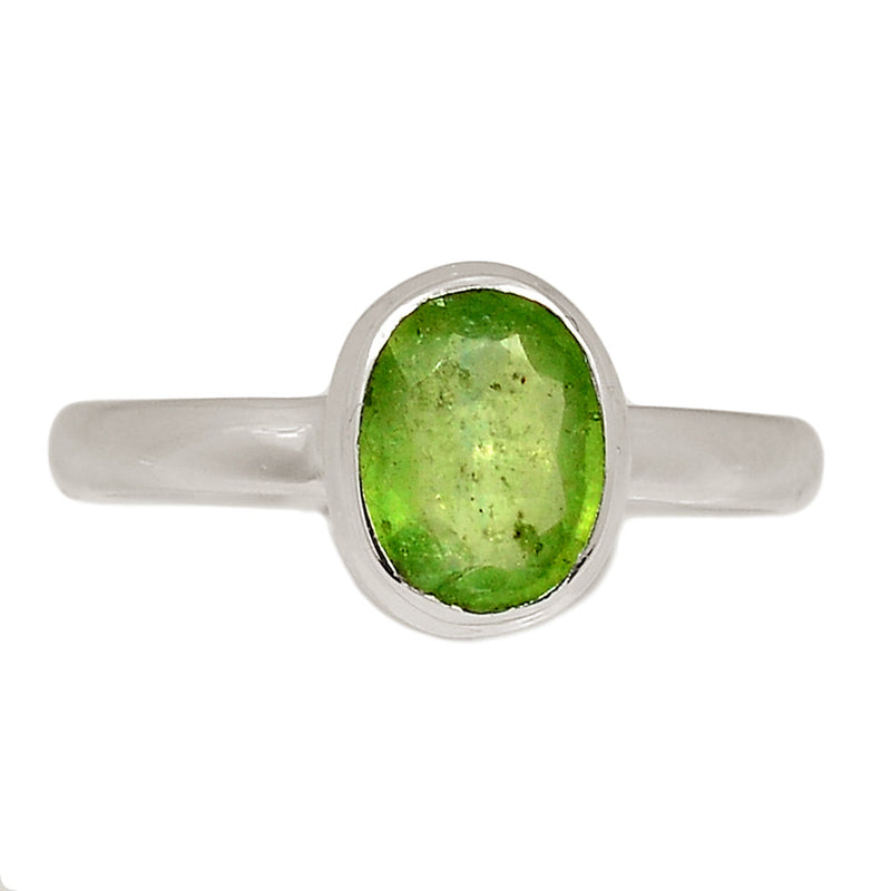 Green Kyanite Faceted Ring - GKFR199