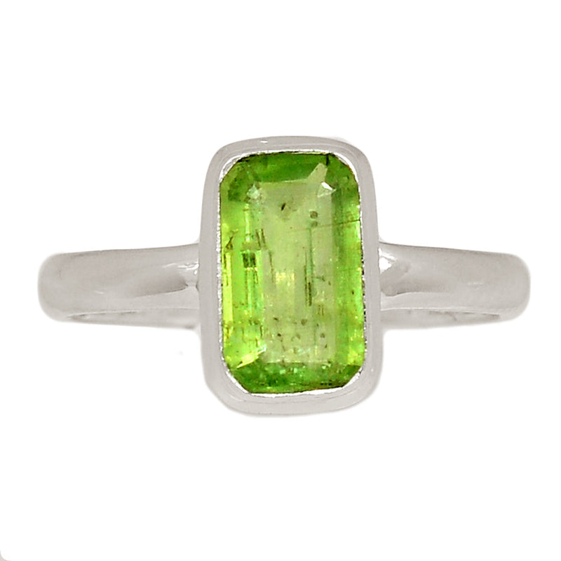 Green Kyanite Faceted Ring - GKFR202