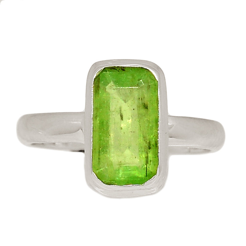 Green Kyanite Faceted Ring - GKFR209