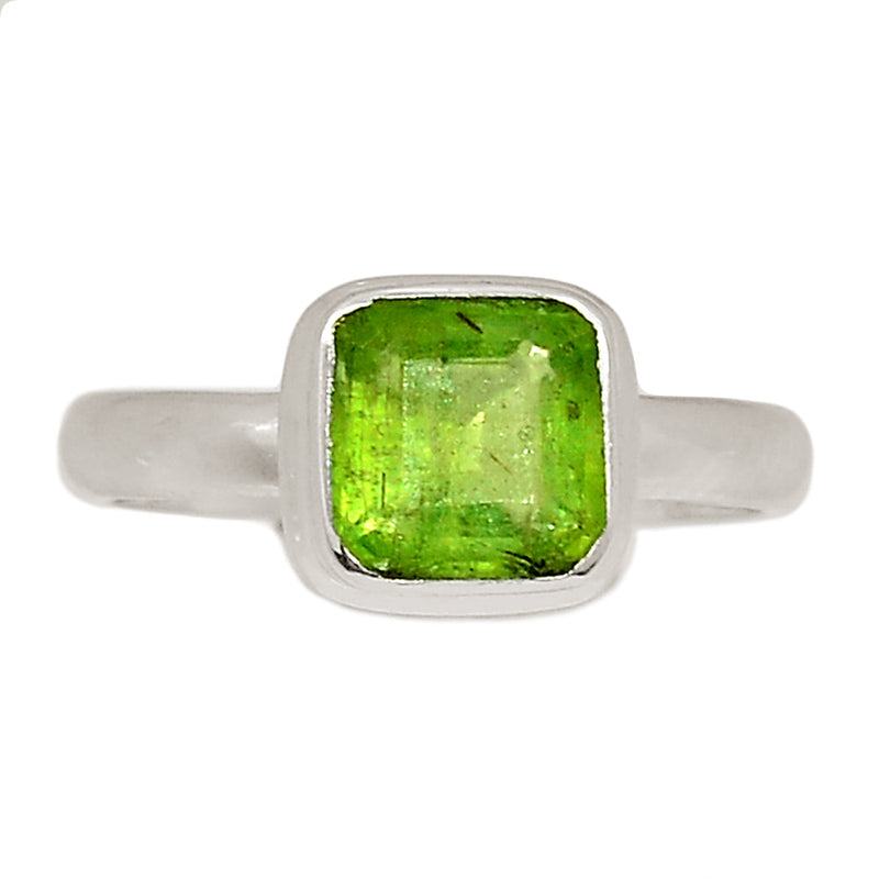 Green Kyanite Faceted Ring - GKFR211
