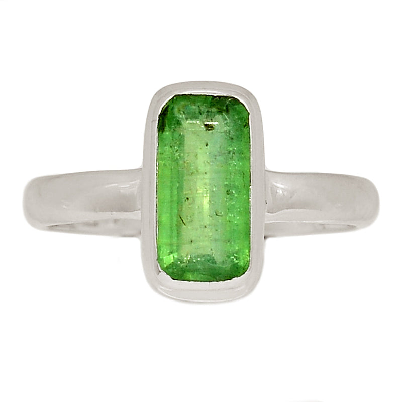 Green Kyanite Faceted Ring - GKFR212