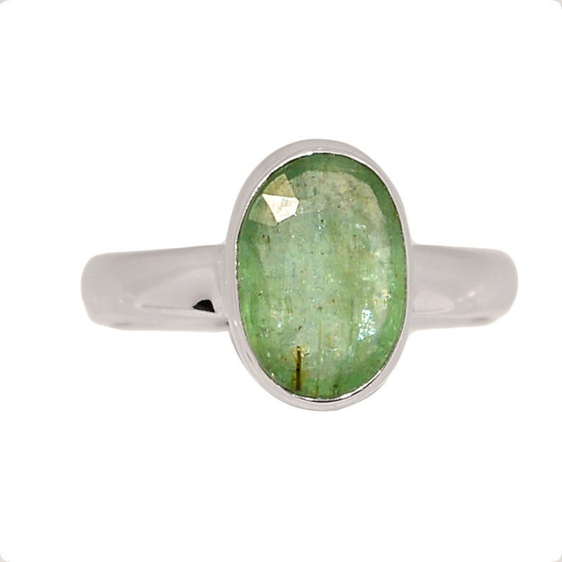 Green Kyanite Faceted Ring - GKFR218
