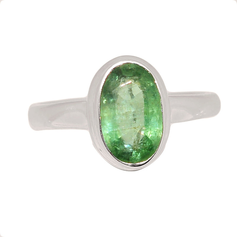 Green Kyanite Faceted Ring - GKFR227