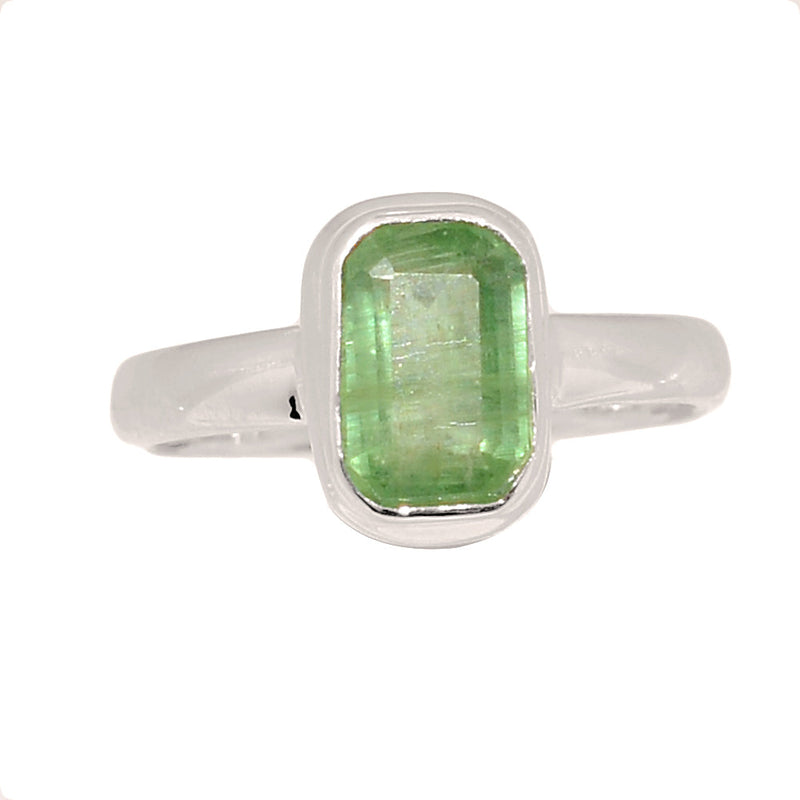 Green Kyanite Faceted Ring - GKFR228