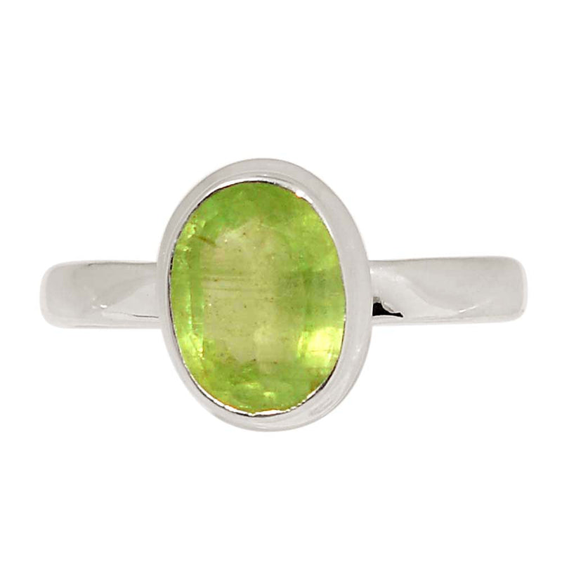 Green Kyanite Faceted Ring - GKFR243