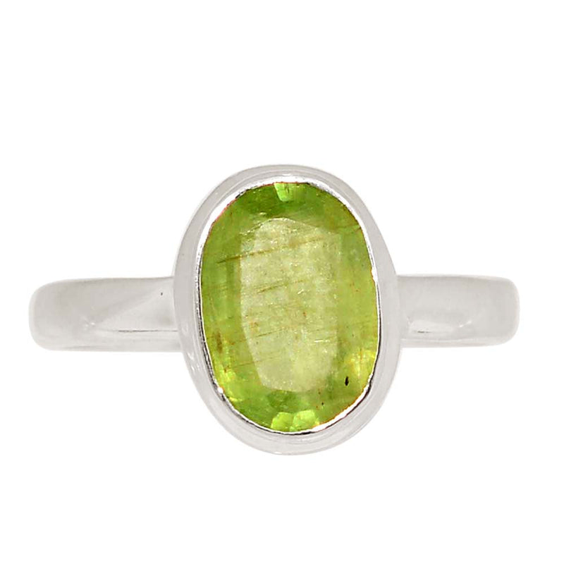 Green Kyanite Faceted Ring - GKFR247