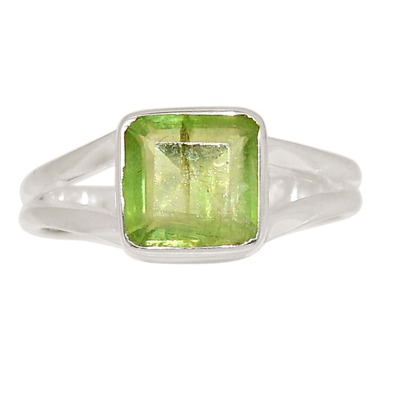 Green Kyanite Faceted Ring - GKFR252