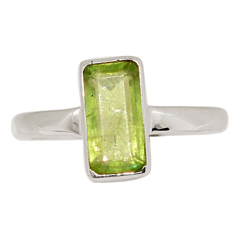 Green Kyanite Faceted Ring - GKFR253