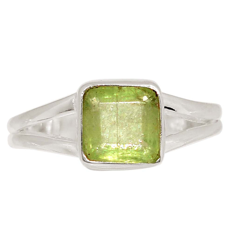Green Kyanite Faceted Ring - GKFR255