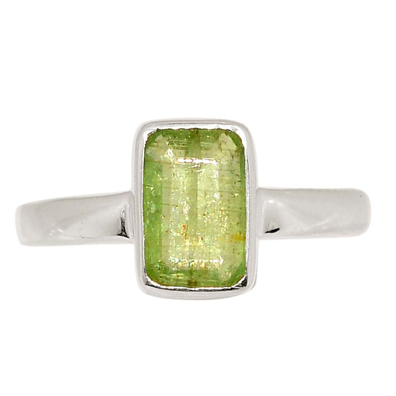 Green Kyanite Faceted Ring - GKFR256