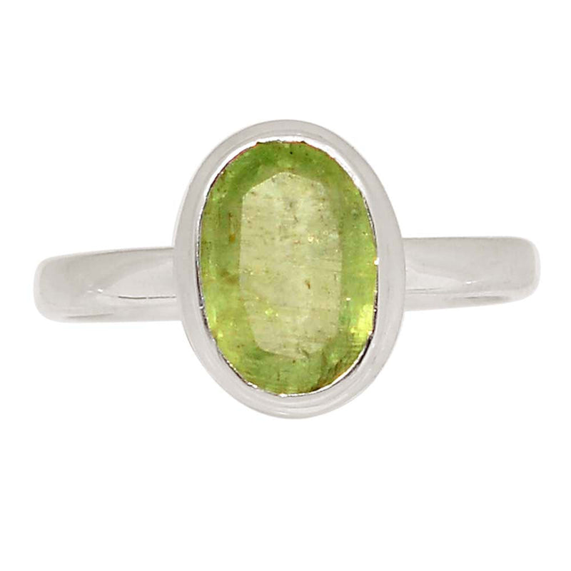Green Kyanite Faceted Ring - GKFR257