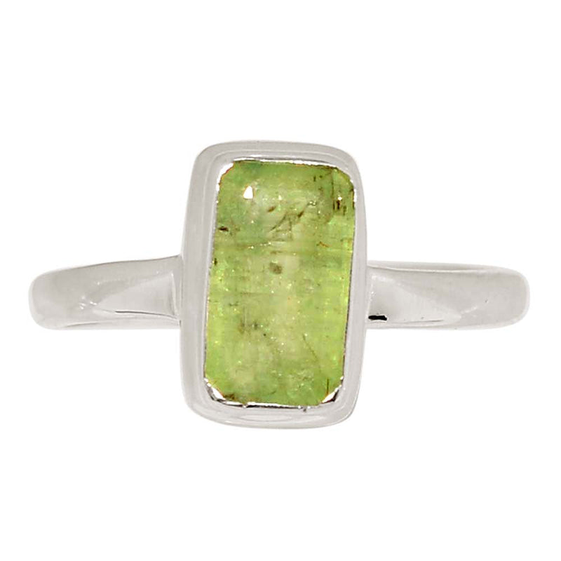 Green Kyanite Faceted Ring - GKFR258