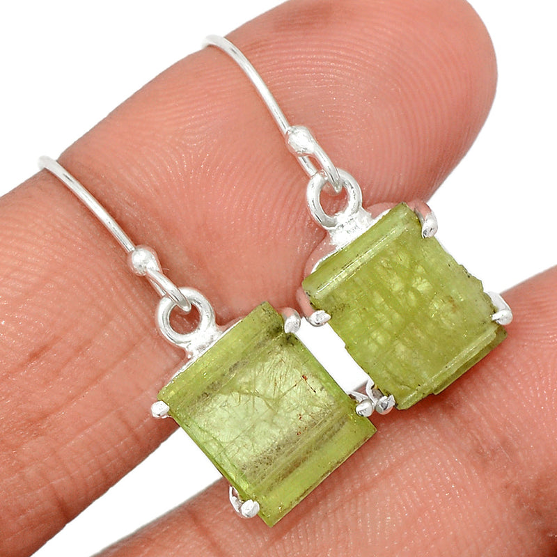 1.1" Claw - Green Kyanite Rough Earrings - GKRE209