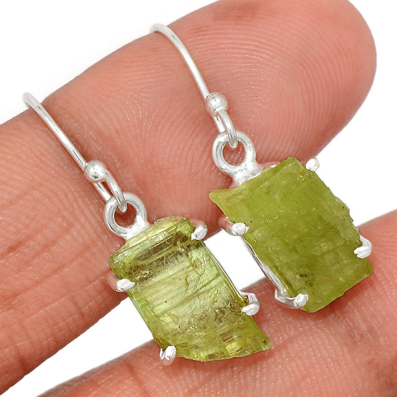 1.2" Claw - Green Kyanite Rough Earrings - GKRE234
