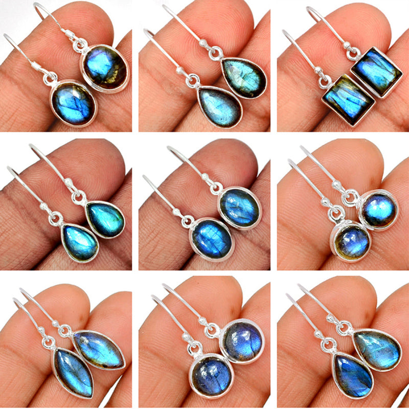 9 Pieces Mix Lot - Labradorite Earrings - GLABE4