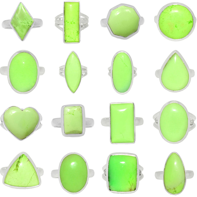 100 Grams Mix Lot - Citron Chrysoprase From Mint Chrysoprase Ring - GLMCR4