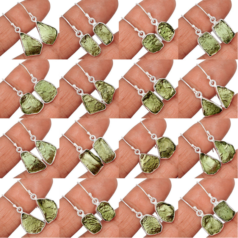 25 Pieces Mix Lot - Moldavite Earrings - GMLDE7