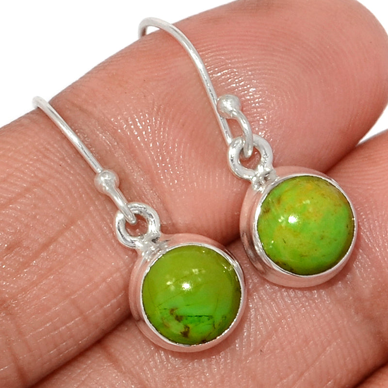 1.1" Green Mohave Turquoise Earrings - GMTE668