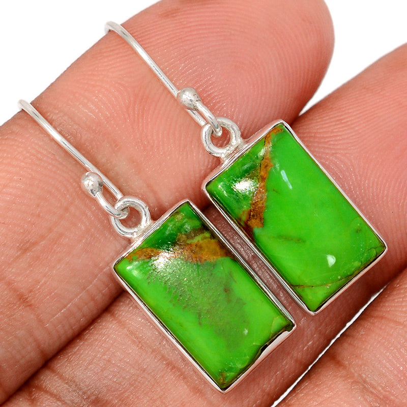 1.3" Green Mohave Turquoise Earrings - GMTE687