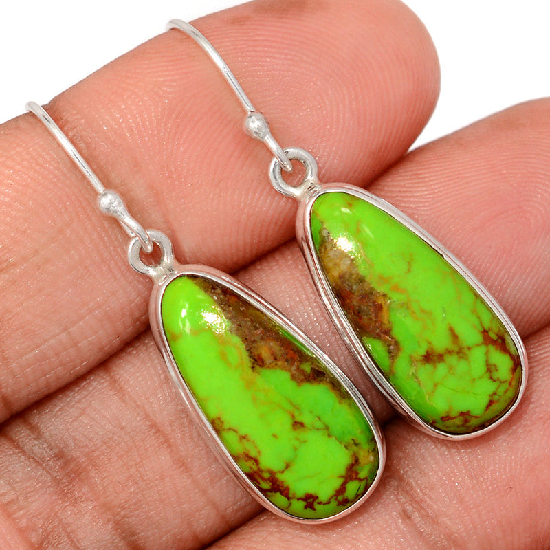 1.6" Green Mohave Turquoise Earrings - GMTE688
