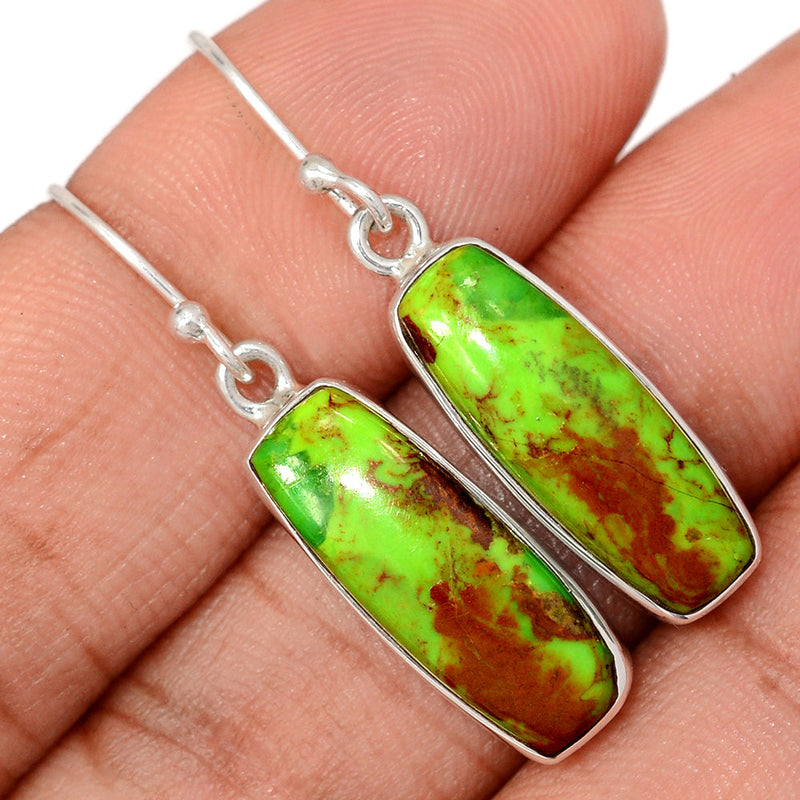 1.5" Green Mohave Turquoise Earrings - GMTE689