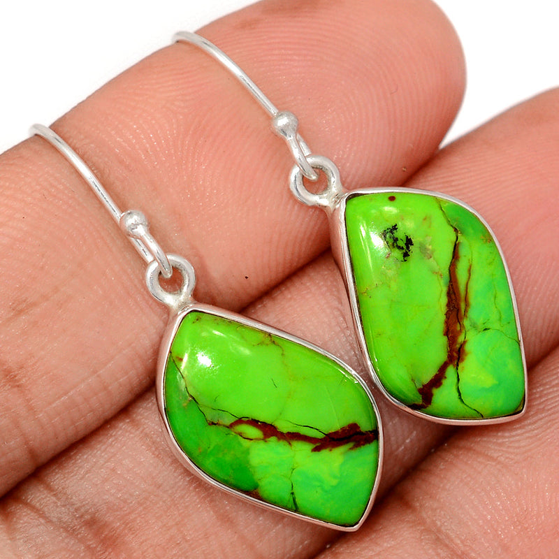 1.5" Green Mohave Turquoise Earrings - GMTE690