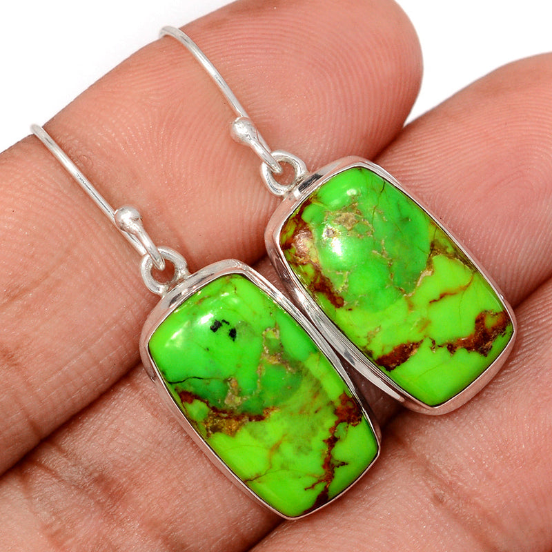 1.5" Green Mohave Turquoise Earrings - GMTE692