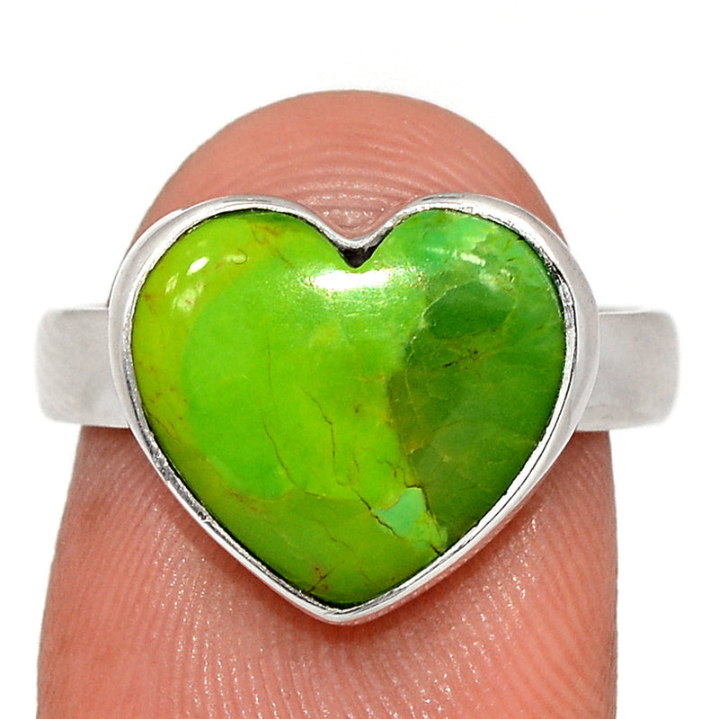 Heart - Green Mohave Turquoise Ring - GMTR892